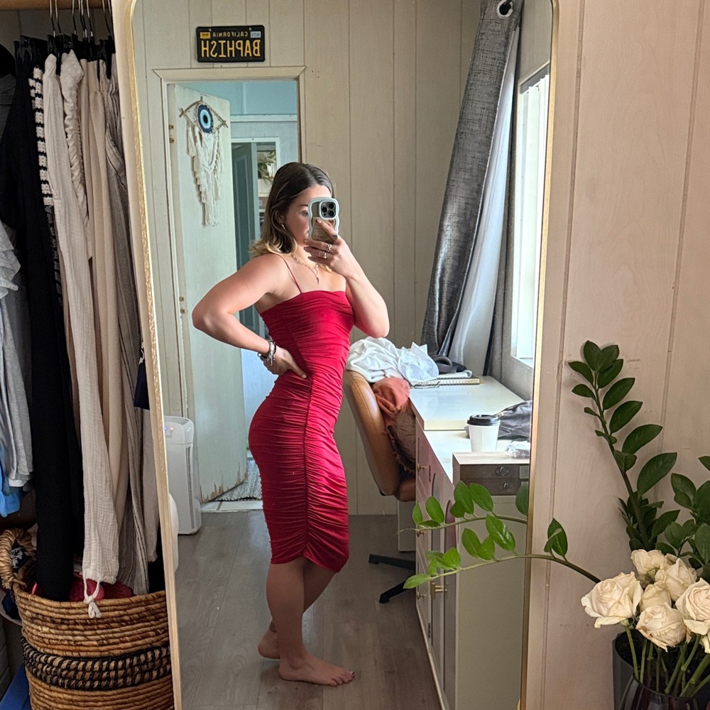 Windsor Red Midi Dress